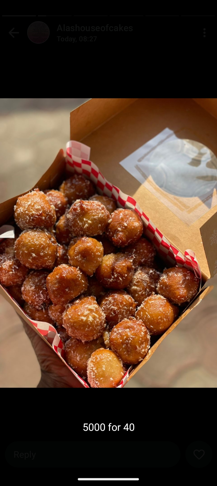 Coconut glazed puff-puff